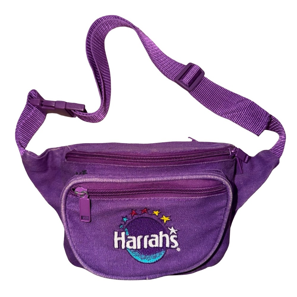 Vintage Purple Harrah's Casino Hotel Fanny Pack 90s